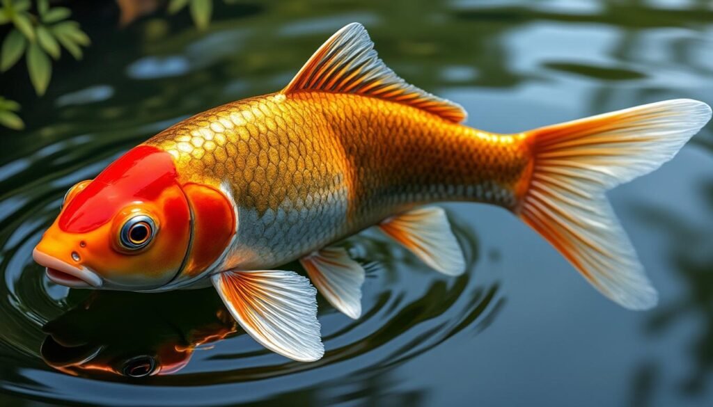 découvrez la carpe koï beni ogon, une variété éclatante aux écailles dorées, parfaite pour embellir votre bassin d'ornement avec élégance et couleur.