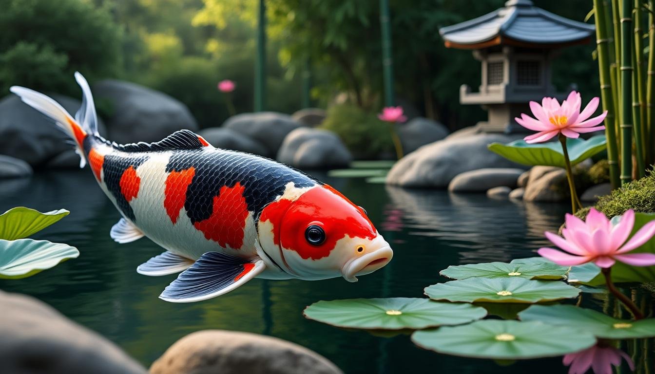 découvrez la carpe koï budogoromo, une variété élégante aux motifs uniques, parfaite pour embellir votre étang avec une touche d'originalité.