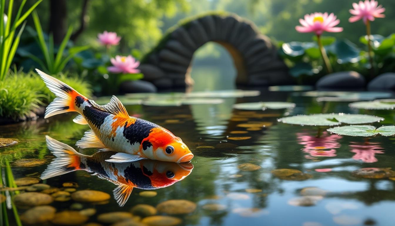 découvrez la carpe koï butterfly bekko, une variété élégante aux motifs distinctifs et nageoires uniques, parfaite pour embellir votre bassin.