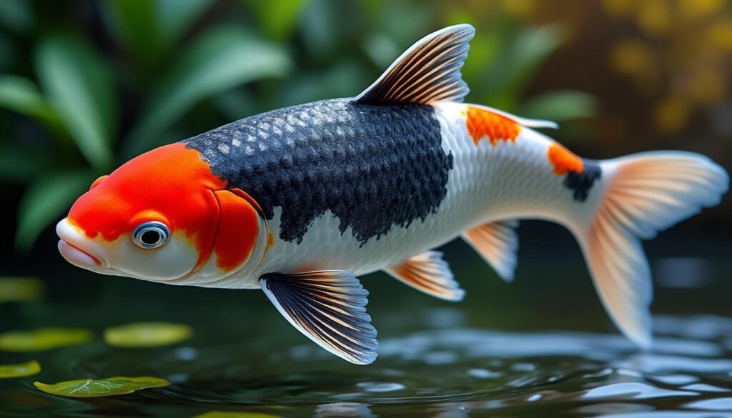 découvrez la beauté unique de la carpe koï butterfly showa, une variété élégante aux longues nageoires et aux couleurs vibrantes, idéale pour embellir votre bassin.