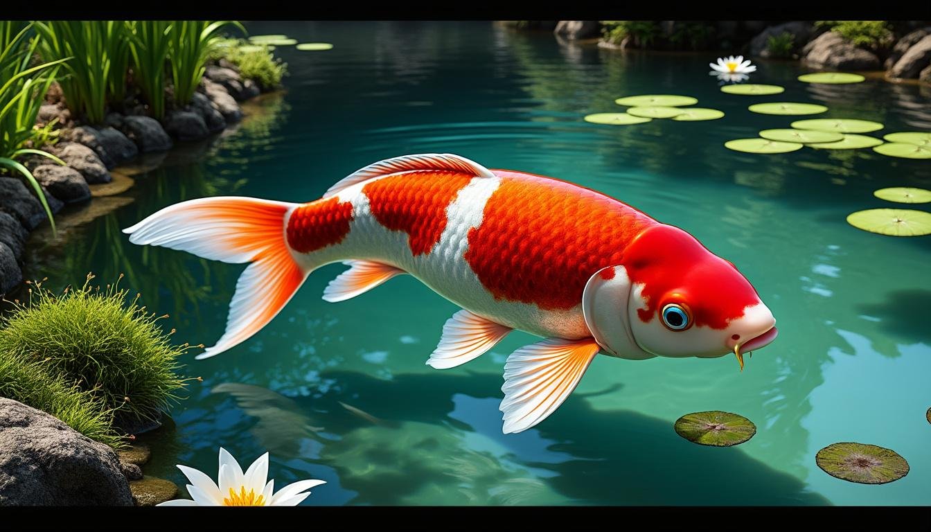 découvrez la carpe koï chagoi, une variété exceptionnelle reconnue pour sa couleur verte unique et son tempérament paisible, idéale pour enrichir votre étang.