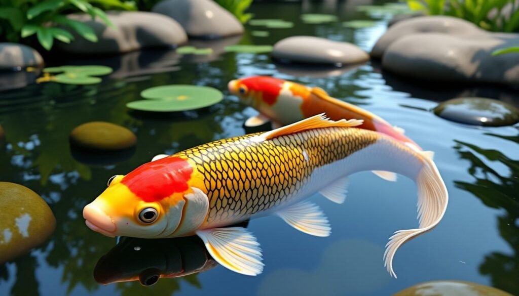 découvrez la carpe koï chagoi, une variété élégante et apaisante, idéale pour embellir votre bassin avec ses couleurs douces et son caractère calme.