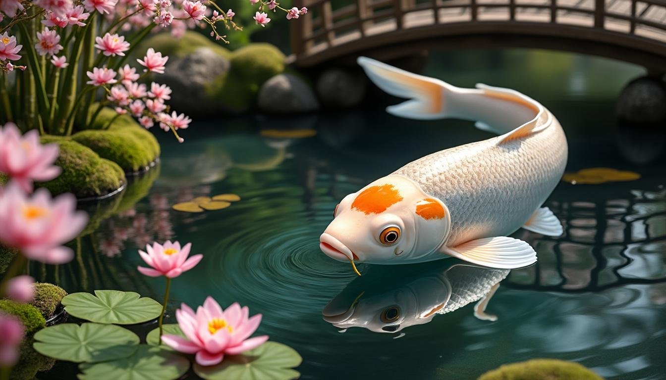 découvrez la beauté unique de la carpe koï cream ogon, un poisson aux couleurs éclatantes et au motif cream éclatant, idéal pour enrichir votre bassin ou aquarium.