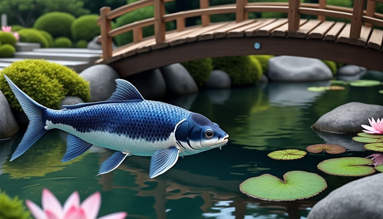 découvrez la carpe koï doitsu asagi, une magnifique variété japonaise aux écailles nettes et au motif bleu-argenté unique, idéale pour embellir votre étang.