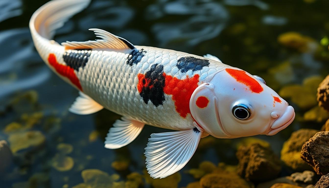 découvrez la carpe koï doitsu kikokuryu, célèbre pour son motif unique et son élégance. parfaite pour embellir votre bassin avec une touche japonaise traditionnelle.