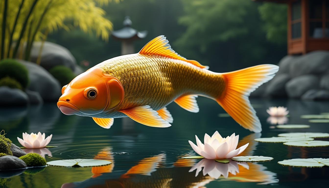 découvrez la carpe koï doitsu ogon, une variété élégante aux écailles métalliques dorées, idéale pour embellir votre bassin avec grâce et éclat.