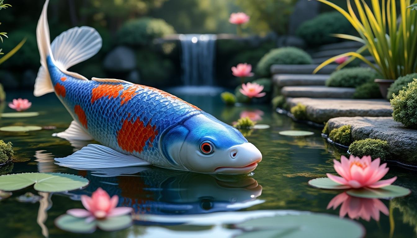 découvrez la beauté unique de la carpe koï ginrin asagi, un poisson ornemental réputé pour ses écailles scintillantes et ses couleurs vives. parfait pour embellir votre bassin ou étang.