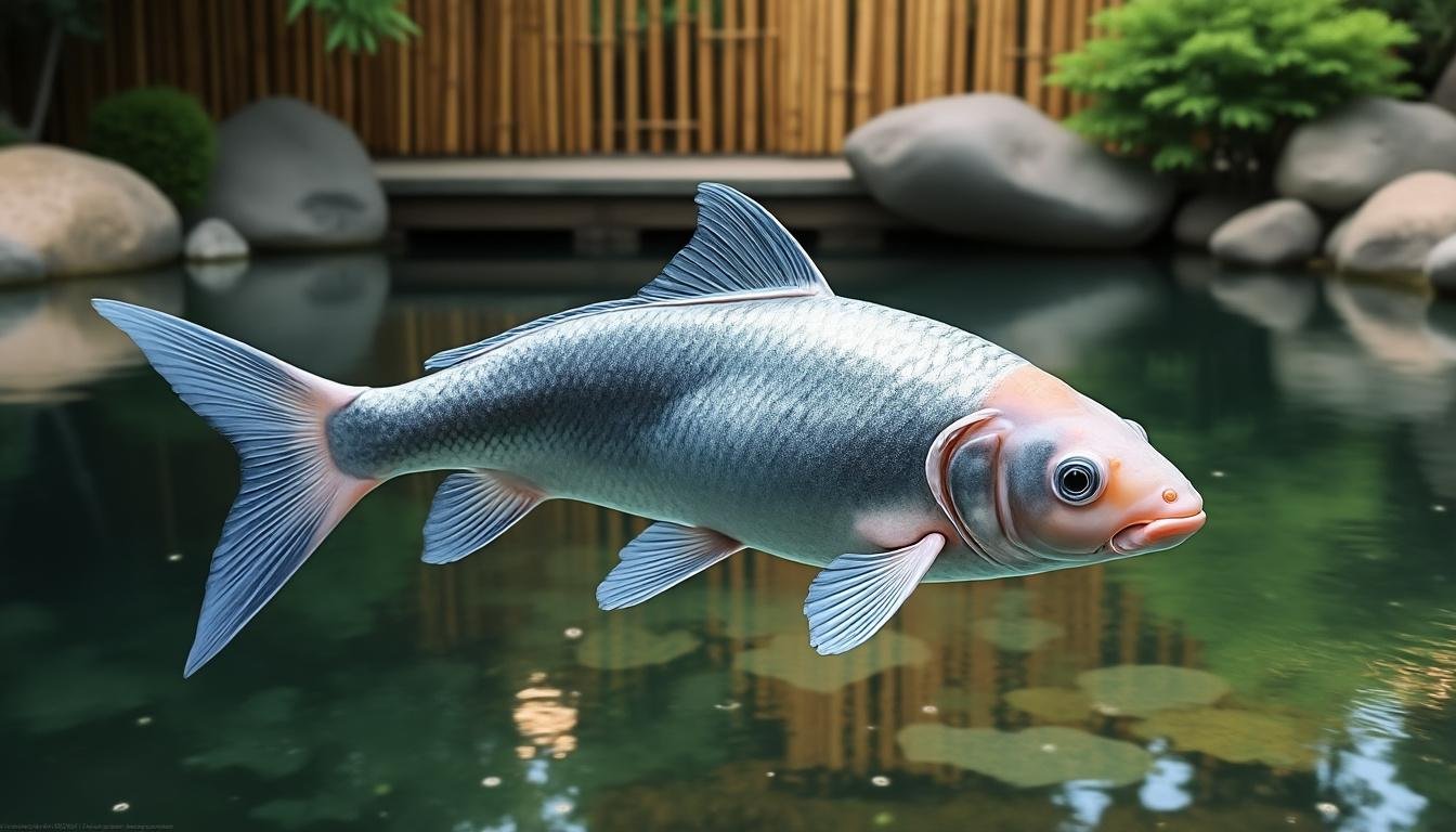 découvrez la beauté unique de la carpe koï ginrin karashigoi, une variété prestigieuse aux écailles scintillantes et aux couleurs vive, parfaite pour enrichir votre bassin.