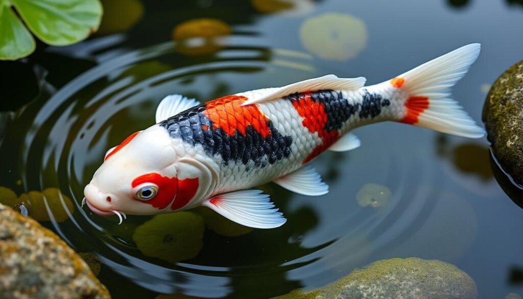 découvrez la beauté unique de la carpe koï goshiki, une variété rare aux couleurs éclatantes, parfaite pour embellir votre bassin ou jardin aquatique.