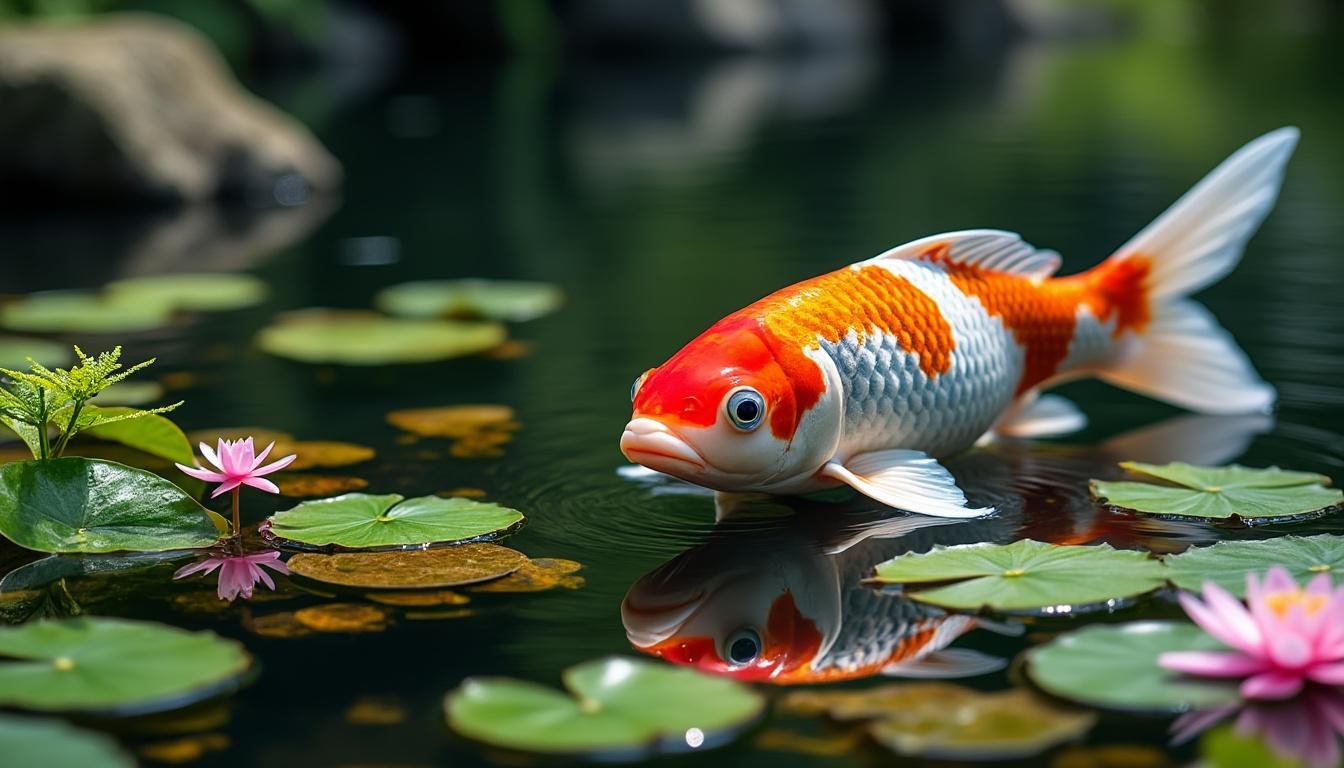 découvrez la carpe koï kage sanke, une variété élégante aux motifs distinctifs, parfaite pour embellir votre bassin et apporter une touche zen à votre jardin.