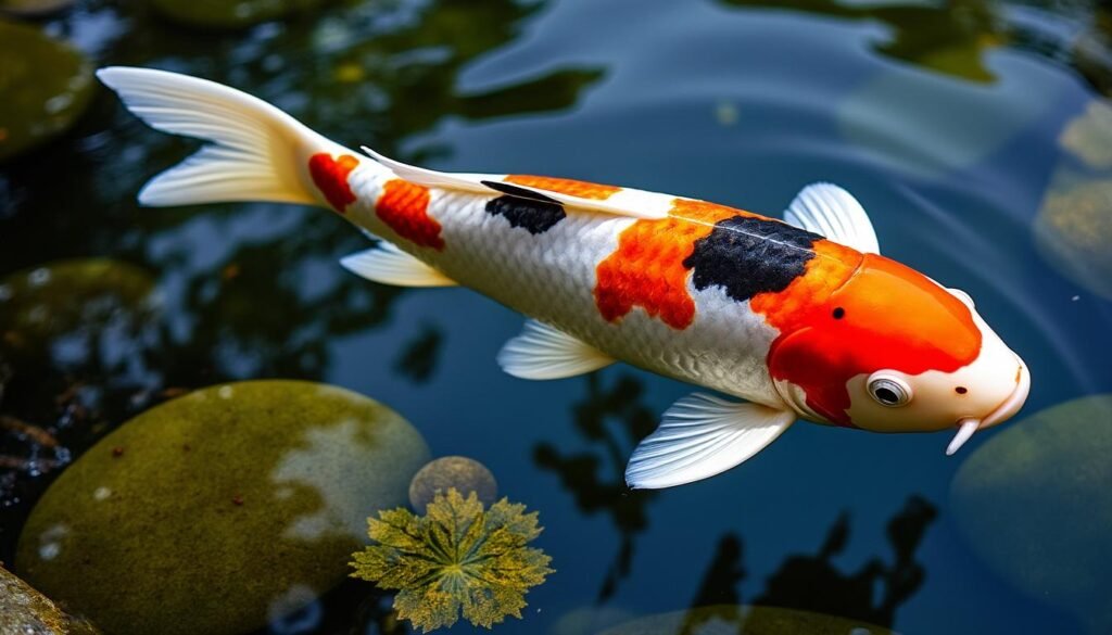 découvrez la carpe koï ki bekko, une variété rare et élégante aux motifs distinctifs. parfaite pour les amateurs de poissons d'ornement souhaitant embellir leur bassin.