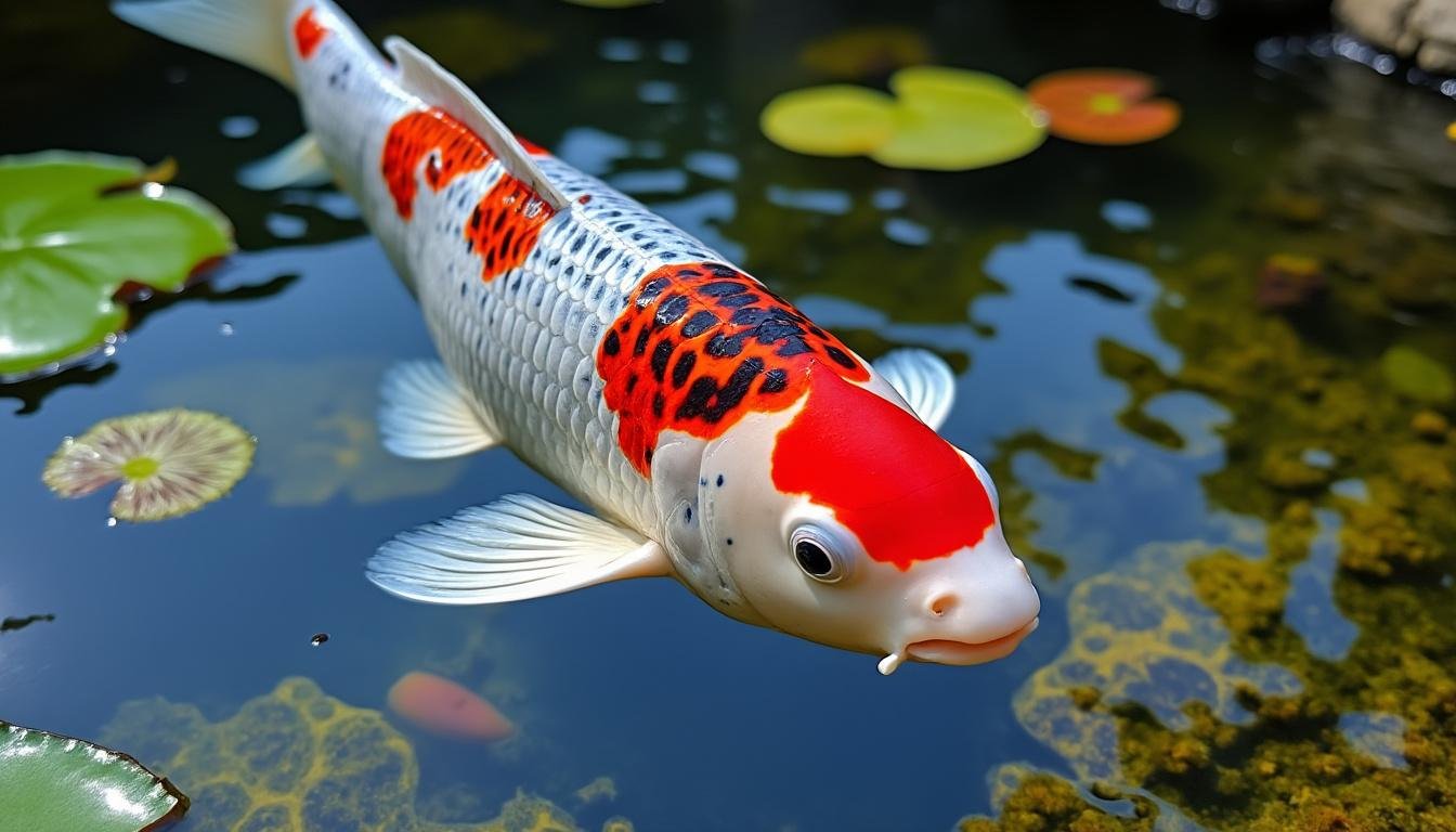 découvrez la beauté unique de la carpe koï koromo sanke, une variété élégante aux motifs contrastés, parfaite pour enrichir votre bassin et apporter harmonie et couleur à votre jardin aquatique.