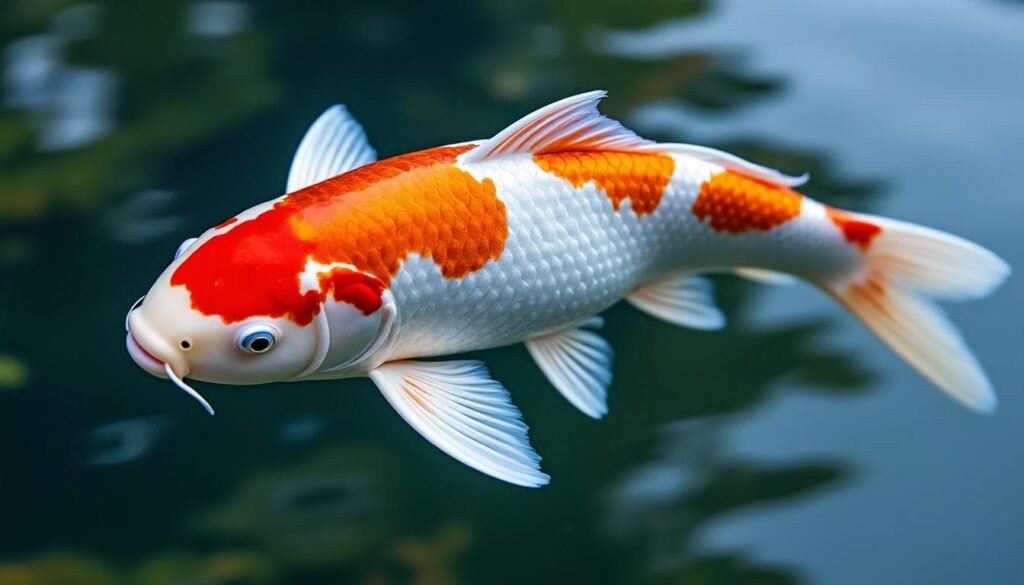 découvrez la carpe koï koromo sanke, une variété élégante aux motifs uniques, parfaite pour embellir votre bassin et apporter sérénité à votre jardin aquatique.