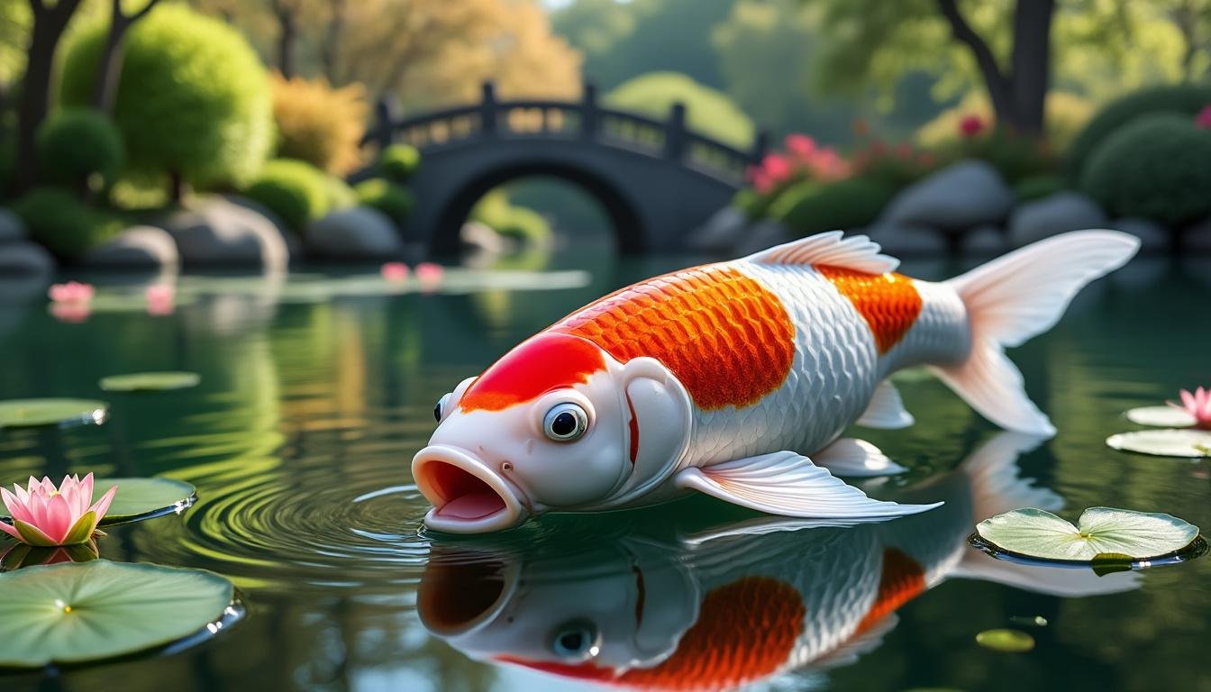découvrez la carpe koï kuchibeni kohaku, une variété spectaculaire aux motifs rouges éclatants sur fond blanc, symbole de beauté et de sérénité dans les bassins japonais.