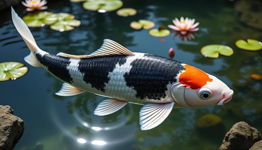 découvrez la beauté unique de la carpe koï matsukawabake, une variété élégante aux couleurs distinctives, parfaite pour enrichir votre bassin ou jardin aquatique.