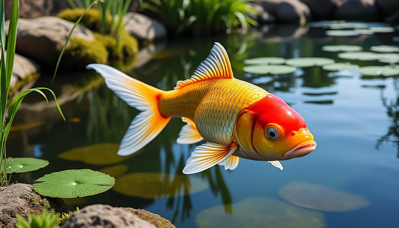 découvrez la carpe koï orenji ogon, une beauté éclatante avec ses écailles dorées et orangées parfaite pour embellir votre bassin.
