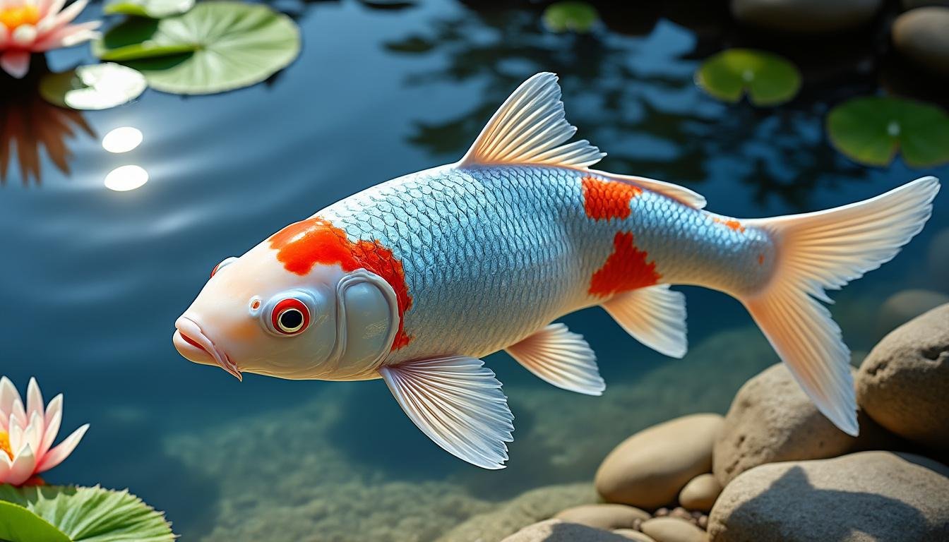 découvrez la carpe koï pearl shusui, une variété élégante aux motifs perlés uniques, parfaite pour embellir votre bassin avec grâce et originalité.