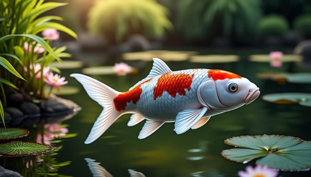 découvrez la beauté unique de la carpe koï sanke, célèbre pour ses motifs rouges, blancs et noirs éclatants. parfaite pour embellir votre étang avec élégance et tradition japonaise.