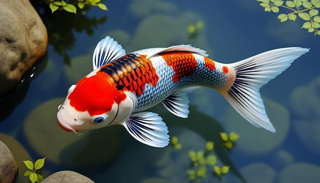 découvrez la carpe koï taki asagi, une variété élégante et colorée, parfaite pour embellir votre étang et apporter sérénité à votre jardin.