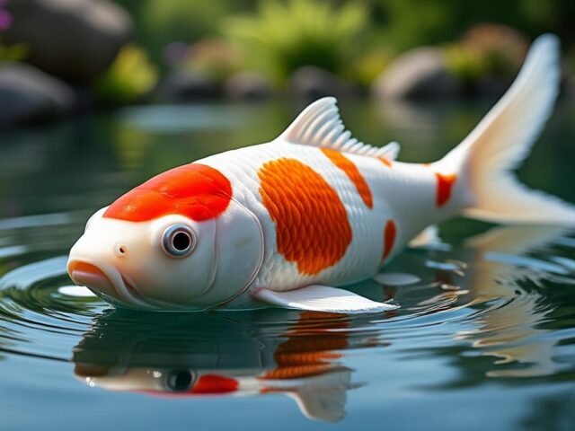 Carpe Koï Tancho Kohaku