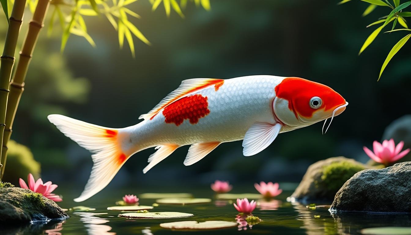 découvrez la beauté unique de la carpe koï tancho platinum, une variété rare et élégante aux motifs distinctifs. parfaite pour embellir votre bassin ou votre jardin aquatique.