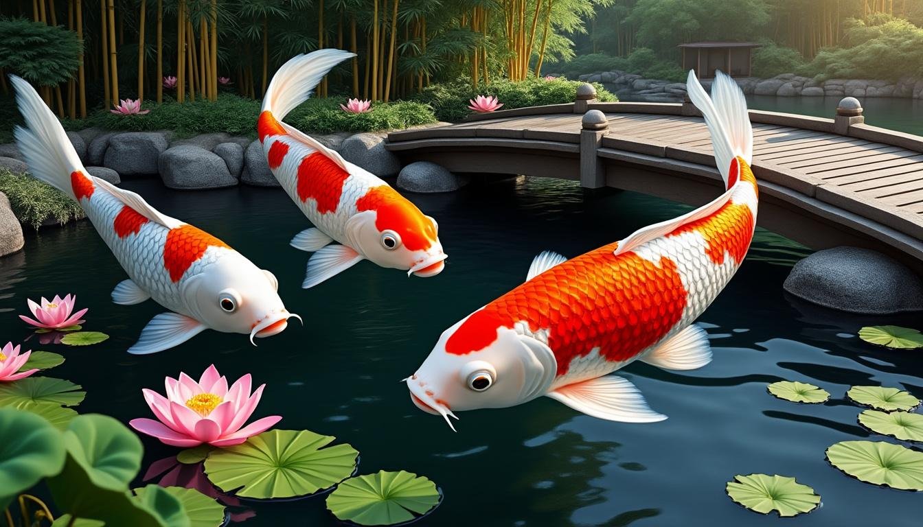 découvrez la beauté unique de la carpe koï tancho sanke, célèbre pour son motif rouge distinctif sur la tête et ses écailles blanches et noires élégantes, idéale pour embellir votre étang.