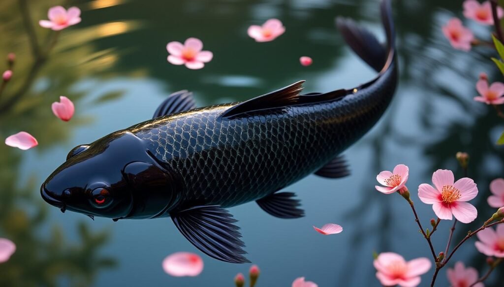 découvrez la carpe amour noir, un poisson d'ornement élégant et mystérieux qui apportera une touche d'élégance à votre bassin ou aquarium.
