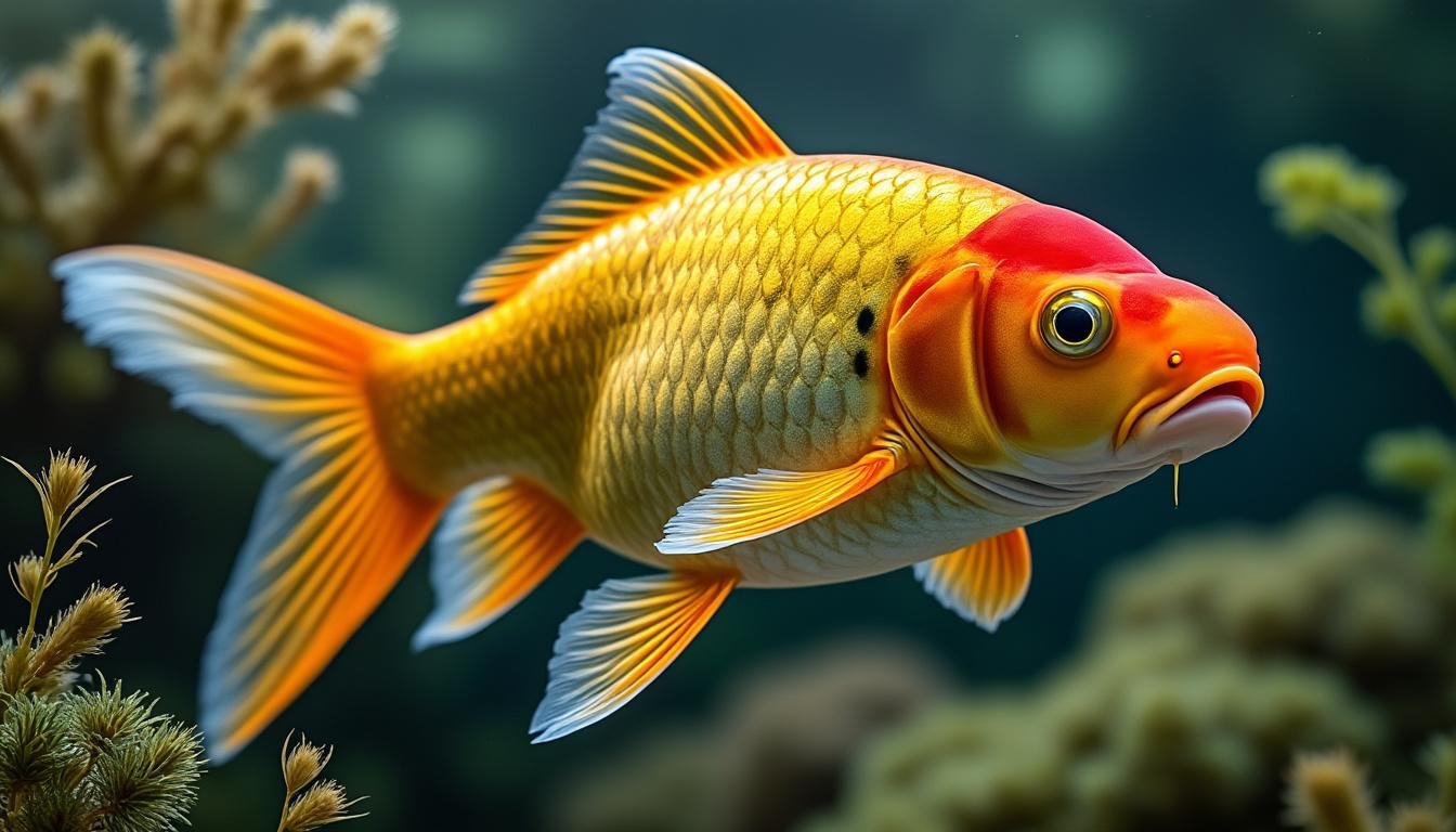 Carpe dorée (poisson rouge sauvage)