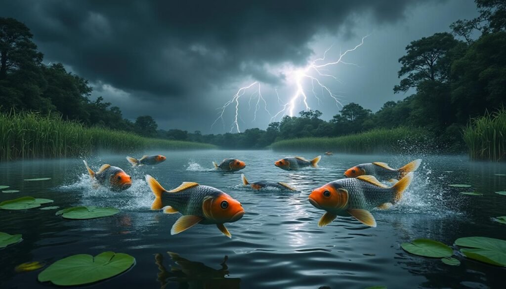 découvrez comment les carpes modifient leur comportement face aux orages et quels sont les effets des conditions météorologiques sur leur activité.