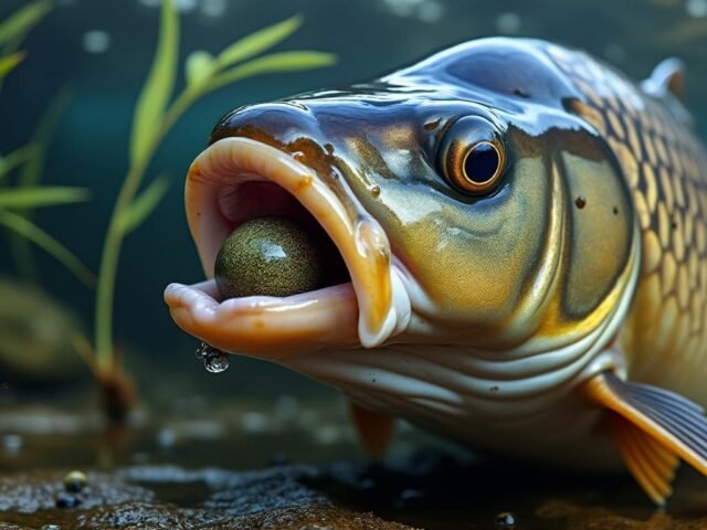 Élément qui déclenche la prise d’un appât chez la carpe